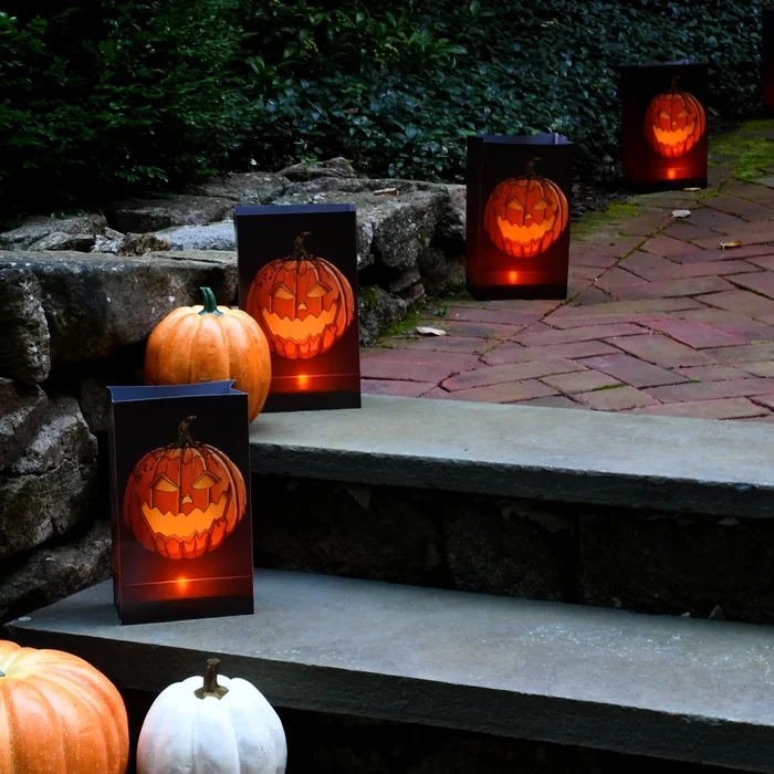 Battery-Powered Luminary Lights Ideas for Halloween Decorations