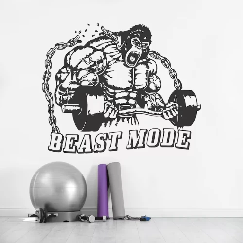 Beast Mode On Motivational Decal