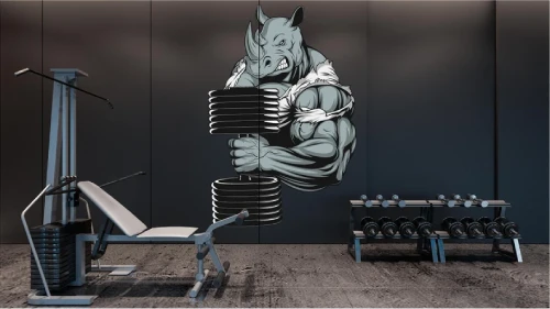 Gym Rhino Wall Decal