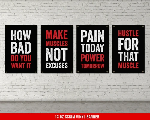 Home Gym Decor - Large Quote Wall Art