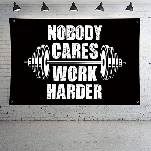 Nobody Cares Work Harder Flag Banner