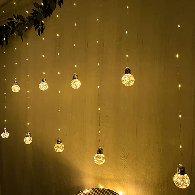 Wishing Ball Curtain Lights 200 LED Window Curtain String Lights